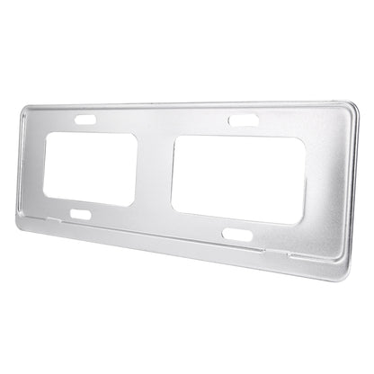 2 ชิ้นป้ายทะเบียนรถยนต์แมกนีเซียมอัลลอยด์ยึดกรอบยึดยืนเมา (สีเงิน), Magnesium Alloy Bracket