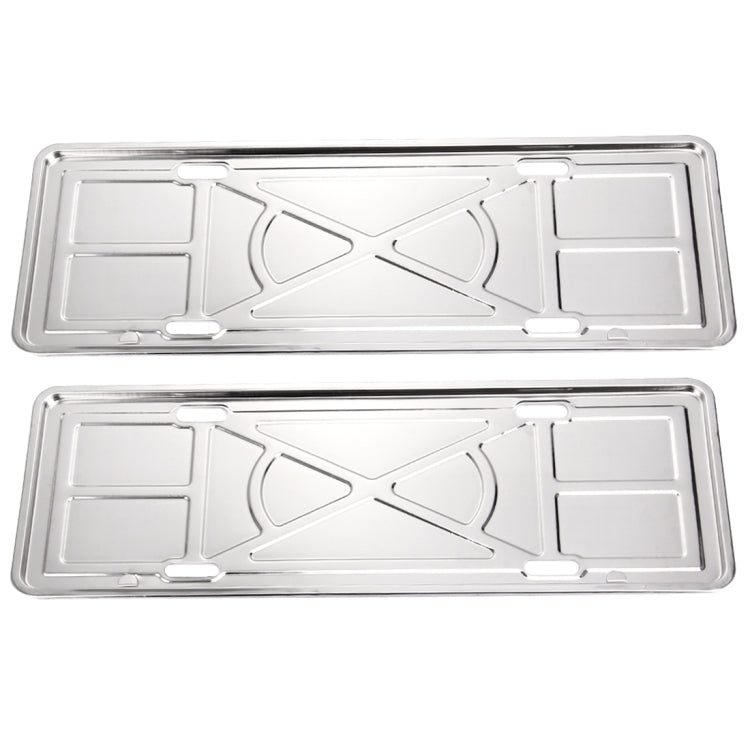 2 ชิ้นป้ายทะเบียนรถยนต์อลูมิเนียมอัลลอยด์ยึดกรอบยึดยืนเมา (สีเงิน), Aluminium Alloy Bracket