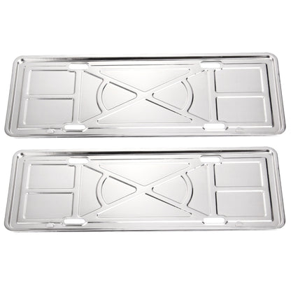 2 ชิ้นป้ายทะเบียนรถยนต์อลูมิเนียมอัลลอยด์ยึดกรอบยึดยืนเมา (สีเงิน), Aluminium Alloy Bracket