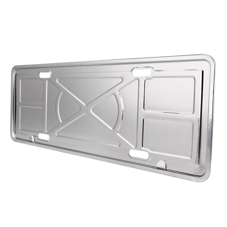 2 ชิ้นป้ายทะเบียนรถยนต์อลูมิเนียมอัลลอยด์ยึดกรอบยึดยืนเมา (สีเงิน), Aluminium Alloy Bracket