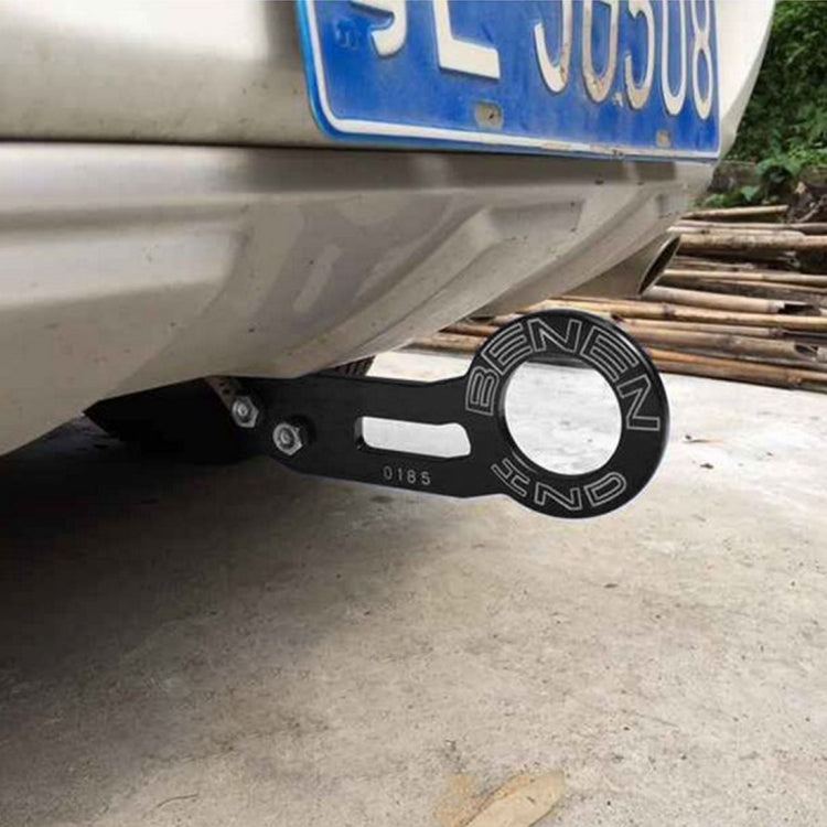 Benen อลูมิเนียมอัลลอยด์ด้านหลังลากจูงตะขอพ่วงแหวนสำหรับ Universal Car Auto พร้อมสกรูสองรู, Blue, Black, Gold, Purple, Red, Silver