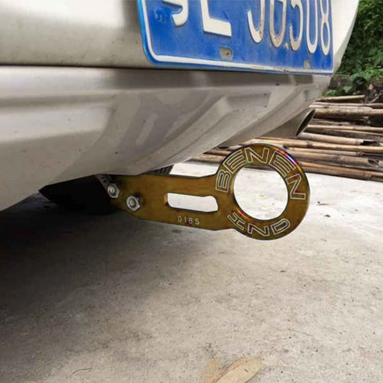 Benen อลูมิเนียมอัลลอยด์ด้านหลังลากจูงตะขอพ่วงแหวนสำหรับ Universal Car Auto พร้อมสกรูสองรู, Blue, Black, Gold, Purple, Red, Silver