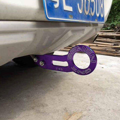 Benen อลูมิเนียมอัลลอยด์ด้านหลังลากจูงตะขอพ่วงแหวนสำหรับ Universal Car Auto พร้อมสกรูสองรู, Blue, Black, Gold, Purple, Red, Silver