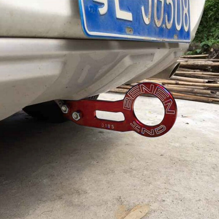 Benen อลูมิเนียมอัลลอยด์ด้านหลังลากจูงตะขอพ่วงแหวนสำหรับ Universal Car Auto พร้อมสกรูสองรู, Blue, Black, Gold, Purple, Red, Silver