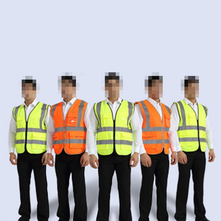 XL เสื้อสะท้อนแสงเรืองแสงผ้านิรภัยขับรถโรงเรียนก่อสร้างคำเตือนความปลอดภัยการจราจรผ้าทำงาน, XL Vest