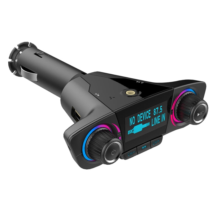 BT06 ชาร์จ USB คู่สมาร์ทบลูทูธ 4.0 + EDR เครื่องส่งสัญญาณ FM เครื่องเล่นเพลง MP3 ชุดอุปกรณ์ติดรถยนต์พร้อมหน้าจอ LED ขนาด 1.3 นิ้ว, รองรับการโทรผ่าน Bluetooth, การ์ด TF และดิสก์ U, BT06