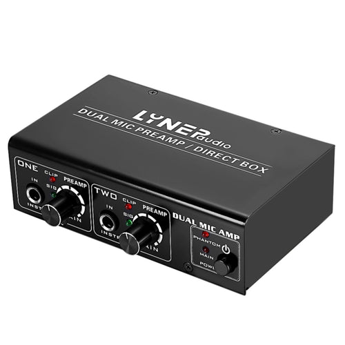 LINEPAUDIO A961 2-Channel เครื่องขยายเสียงไมโครโฟนกีตาร์ไฟฟ้าเครื่องขยายเสียงเบสไฟฟ้า, A961