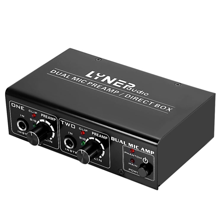LINEPAUDIO A961 2-Channel เครื่องขยายเสียงไมโครโฟนกีตาร์ไฟฟ้าเครื่องขยายเสียงเบสไฟฟ้า, A961
