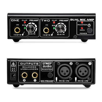 LINEPAUDIO A961 2-Channel เครื่องขยายเสียงไมโครโฟนกีตาร์ไฟฟ้าเครื่องขยายเสียงเบสไฟฟ้า, A961