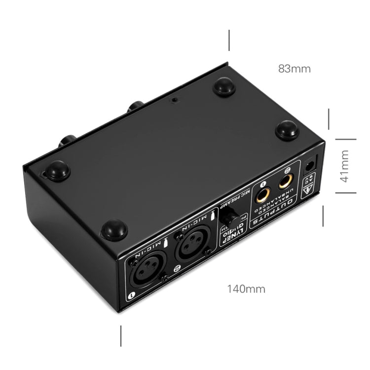 LINEPAUDIO A961 2-Channel เครื่องขยายเสียงไมโครโฟนกีตาร์ไฟฟ้าเครื่องขยายเสียงเบสไฟฟ้า, A961