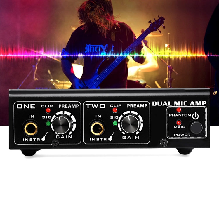 LINEPAUDIO A961 2-Channel เครื่องขยายเสียงไมโครโฟนกีตาร์ไฟฟ้าเครื่องขยายเสียงเบสไฟฟ้า, A961