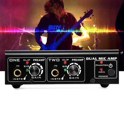 LINEPAUDIO A961 2-Channel เครื่องขยายเสียงไมโครโฟนกีตาร์ไฟฟ้าเครื่องขยายเสียงเบสไฟฟ้า, A961