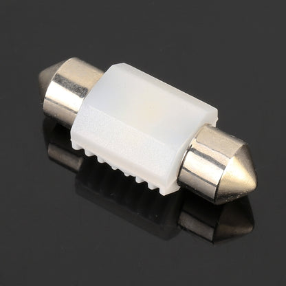 2 ชิ้น 31 มม. DC12V 1.7W 6000K 135LM 2LEDs SMD-3030 โคมไฟอ่านหนังสือรถยนต์พร้อมตัวถอดรหัส, 31mm, with Decoder