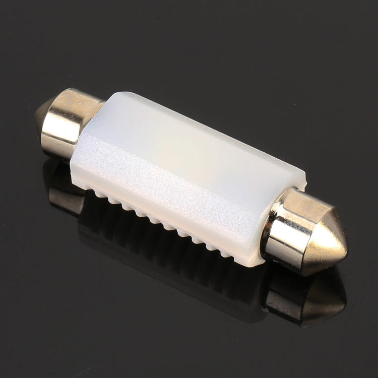 2 ชิ้น 41 มม. DC12V 1.7W 6000K 135LM 2LEDs SMD-3030 โคมไฟอ่านหนังสือรถยนต์พร้อมตัวถอดรหัส, 41mm, with Decoder