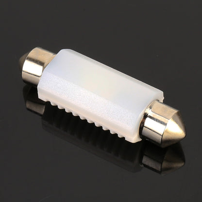 2 ชิ้น 41 มม. DC12V 1.7W 6000K 135LM 2LEDs SMD-3030 โคมไฟอ่านหนังสือรถยนต์พร้อมตัวถอดรหัส, 41mm, with Decoder