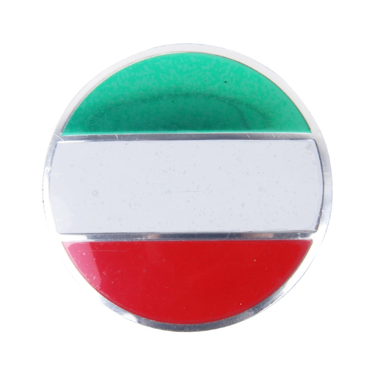 4 ชิ้นอิตาลีธงโลหะรถสติ๊กเกอร์ดุมล้อหมวกศูนย์ปกตกแต่ง, Italy Flag