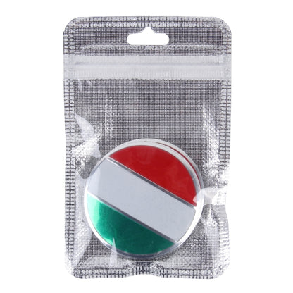 4 ชิ้นอิตาลีธงโลหะรถสติ๊กเกอร์ดุมล้อหมวกศูนย์ปกตกแต่ง, Italy Flag