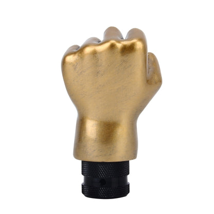 Universal Fist Shape อลูมิเนียมด้วยตนเองหรือเกียร์อัตโนมัติ SHIFT KNOB ใช้งานร่วมกับยางสามครอบคลุม Fit สำหรับรถทั้งหมด, Gold