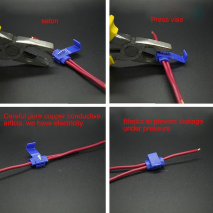50 ชิ้น Quick Splice Solderless ลวด ขั้วต่อเทอร์มินัล, Blue