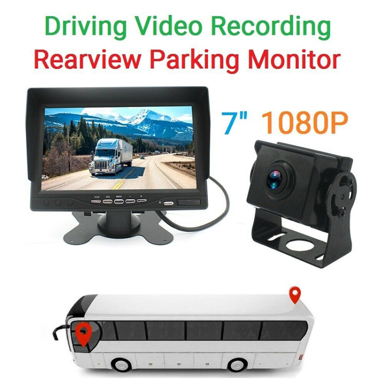 PZ612-2AHD IP67 120 องศารถยนต์ AHD 1080P 2 ล้านพิกเซล 7 นิ้วด้านหน้าและด้านหลังบันทึกคู่ 2 ทิศทางกระจกมองหลัง Night Vision Full Color พร้อมฟังก์ชั่นวิดีโอ, PZ612-2AHD