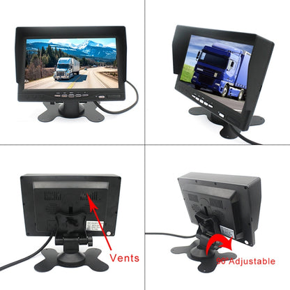 PZ612-2AHD IP67 120 องศารถยนต์ AHD 1080P 2 ล้านพิกเซล 7 นิ้วด้านหน้าและด้านหลังบันทึกคู่ 2 ทิศทางกระจกมองหลัง Night Vision Full Color พร้อมฟังก์ชั่นวิดีโอ, PZ612-2AHD