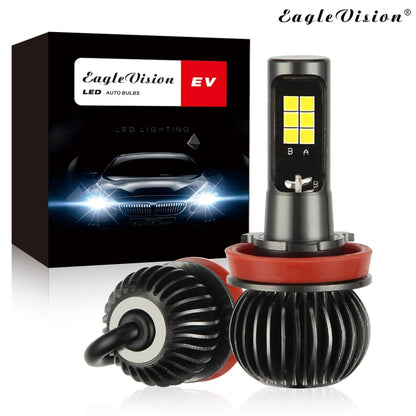 2 ชิ้น EV15 H8 / H11 DC9-32V / 6 วัตต์ / IP67 รถยนต์ LED ไฟตัดหมอกสองสี, แสงสีขาวเย็น + แสงสีเหลืองอำพัน, EV15 H8 / H11