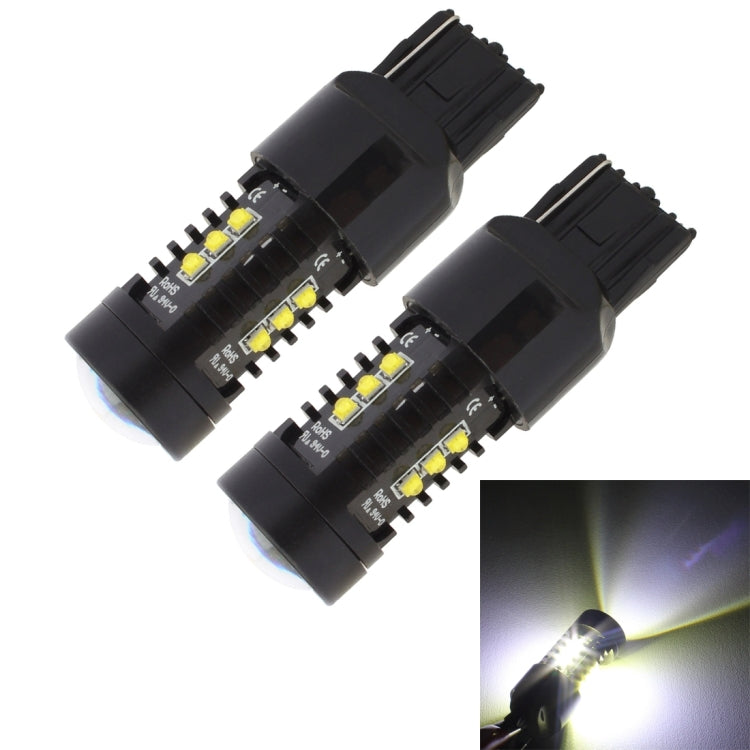 2 ชิ้น MZ 10 วัตต์ 1080LM 5500 พัน 7440 12 XB-D LED รถย้อนกลับไฟ T20 ไฟท้ายสำรองไฟท้ายรถที่จอดรถ DRL เบรกไฟที่จอดรถ, DC 12-24 โวลต์, 7440