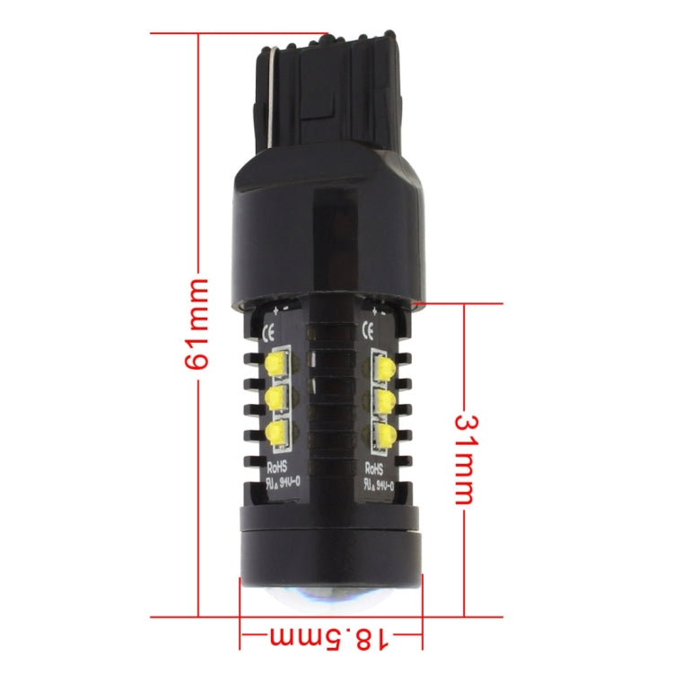 2 ชิ้น MZ 10 วัตต์ 1080LM 5500 พัน 7440 12 XB-D LED รถย้อนกลับไฟ T20 ไฟท้ายสำรองไฟท้ายรถที่จอดรถ DRL เบรกไฟที่จอดรถ, DC 12-24 โวลต์, 7440