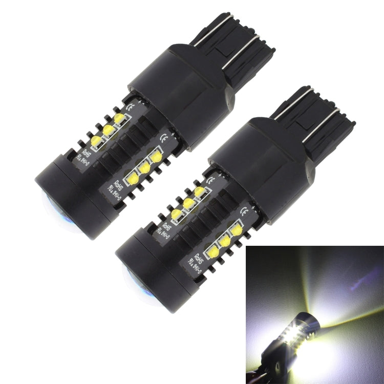 2 ชิ้น MZ 10 วัตต์ 1080LM 5500 พัน 7443 12 XB-D LED รถย้อนกลับไฟ T20 ไฟท้ายสำรองไฟท้ายรถที่จอดรถ DRL เบรกไฟที่จอดรถ, DC 12-24 โวลต์, 7443