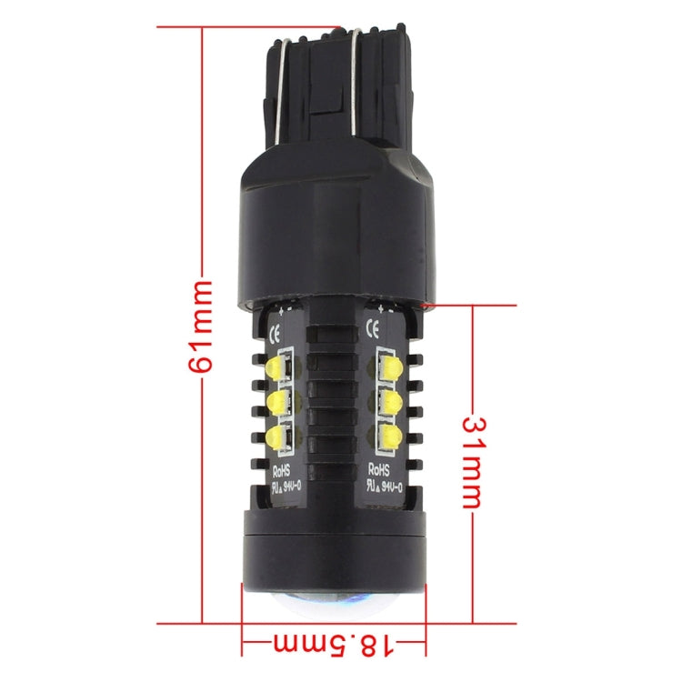 2 ชิ้น MZ 10 วัตต์ 1080LM 5500 พัน 7443 12 XB-D LED รถย้อนกลับไฟ T20 ไฟท้ายสำรองไฟท้ายรถที่จอดรถ DRL เบรกไฟที่จอดรถ, DC 12-24 โวลต์, 7443