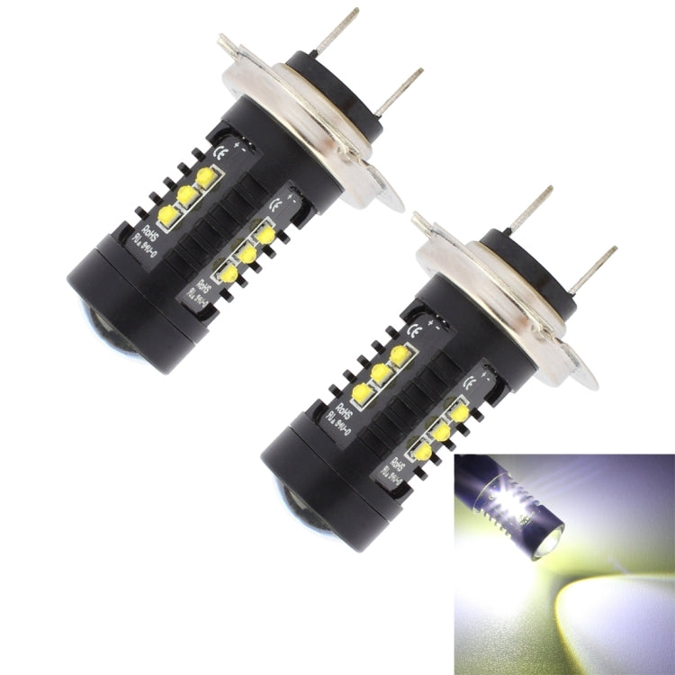 2 ชิ้น MZ 10 วัตต์ 1080LM 5500 พัน H7 12 XB-D LED รถด้านหน้าหมอกไฟรถหมอกรถอัตโนมัติไฟวิ่งกลางวัน, DC 12-24 โวลต์, H7