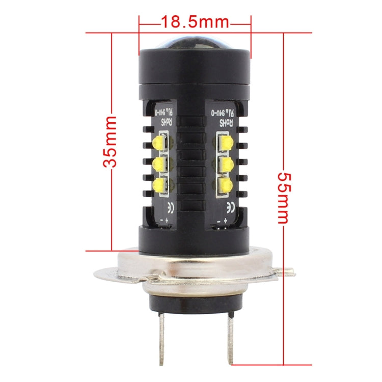 2 ชิ้น MZ 10 วัตต์ 1080LM 5500 พัน H7 12 XB-D LED รถด้านหน้าหมอกไฟรถหมอกรถอัตโนมัติไฟวิ่งกลางวัน, DC 12-24 โวลต์, H7