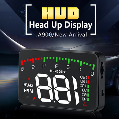 A900 OBD2 3.5 นิ้วระบบรักษาความปลอดภัยจอแสดงผล Head Up ที่ติดตั้งบนยานพาหนะ, รองรับความเร็วรถ / การแสดงความเร็วรอบเครื่องยนต์ / อุณหภูมิของน้ำ / แรงดันไฟฟ้า / ระยะทางในการขับขี่, A900