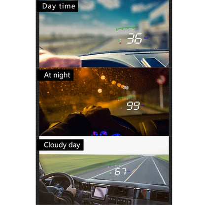 A900 OBD2 3.5 นิ้วระบบรักษาความปลอดภัยจอแสดงผล Head Up ที่ติดตั้งบนยานพาหนะ, รองรับความเร็วรถ / การแสดงความเร็วรอบเครื่องยนต์ / อุณหภูมิของน้ำ / แรงดันไฟฟ้า / ระยะทางในการขับขี่, A900