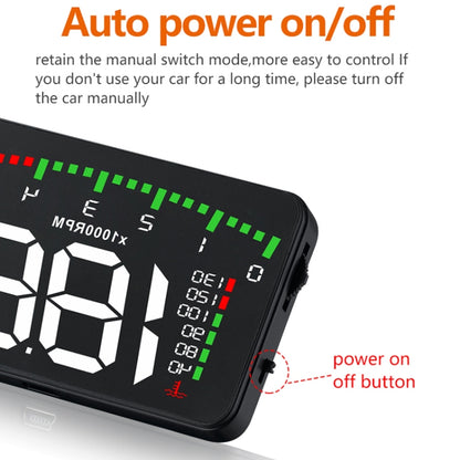 A900 OBD2 3.5 นิ้วระบบรักษาความปลอดภัยจอแสดงผล Head Up ที่ติดตั้งบนยานพาหนะ, รองรับความเร็วรถ / การแสดงความเร็วรอบเครื่องยนต์ / อุณหภูมิของน้ำ / แรงดันไฟฟ้า / ระยะทางในการขับขี่, A900