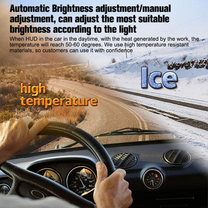 D5000 OBD2 5 นิ้วติดรถยนต์ Head Up Display ระบบรักษาความปลอดภัย, รองรับความเร็วรถ / เครื่องยนต์แสดงความเร็วรอบ / อุณหภูมิของน้ำ / แรงดันแบตเตอรี่ / รหัสการตรวจจับและกำจัดข้อผิดพลาด, D5000