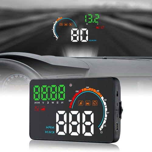 Q5 GPS ระบบรักษาความปลอดภัยจอแสดงผล Head Up ที่ติดตั้งบนยานพาหนะขนาด 4 นิ้วรองรับความเร็วและทิศทางและระยะทาง / กิโลเมตรในการขับขี่ /, Q5