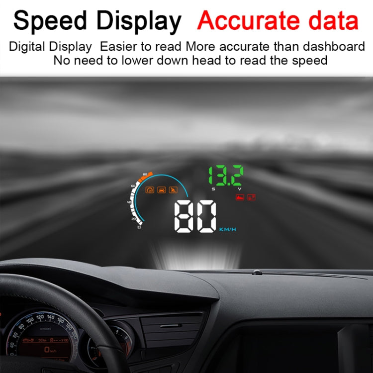 Q5 GPS ระบบรักษาความปลอดภัยจอแสดงผล Head Up ที่ติดตั้งบนยานพาหนะขนาด 4 นิ้วรองรับความเร็วและทิศทางและระยะทาง / กิโลเมตรในการขับขี่ /, Q5