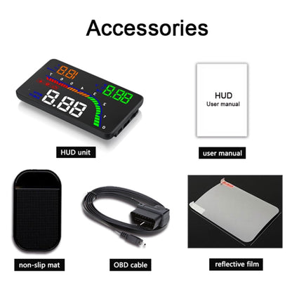T100 OBD2 ระบบรักษาความปลอดภัยจอแสดงผล Head Up ที่ติดตั้งบนยานพาหนะขนาด 4 นิ้วรองรับความเร็วของรถ / การแสดงความเร็วรอบเครื่องยนต์ / การสิ้นเปลืองน้ำมันเชื้อเพลิงทันที / การตรวจจับและกำจัดรหัสข้อผิดพลาด, T100