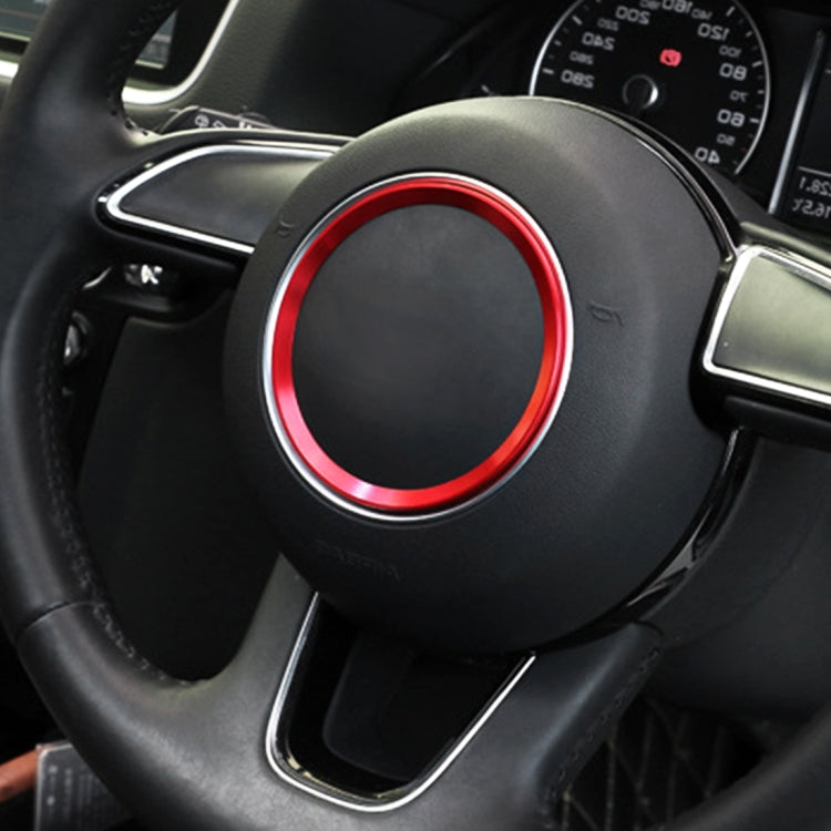 รถอัตโนมัติพวงมาลัยแหวนฝาครอบสติกเกอร์ Trim ตกแต่งสำหรับ Audi A4L/A3/A5 2017-2019