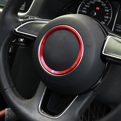 รถอัตโนมัติพวงมาลัยแหวนฝาครอบสติกเกอร์ Trim ตกแต่งสำหรับ Audi A4L/A3/A5 2017-2019