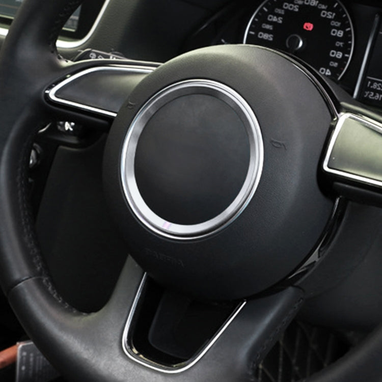 รถอัตโนมัติพวงมาลัยแหวนฝาครอบสติกเกอร์ Trim ตกแต่งสำหรับ Audi A4L/A3/A5 2017-2019