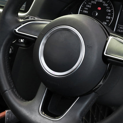 รถอัตโนมัติพวงมาลัยแหวนฝาครอบสติกเกอร์ Trim ตกแต่งสำหรับ Audi A4L/A3/A5 2017-2019
