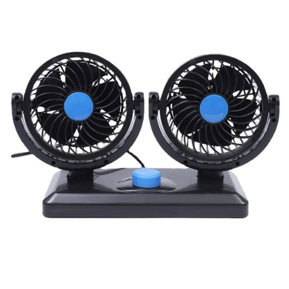 HUXIN HX-T303 6.5W 360 องศาปรับหมุนสองหัวเสียงรบกวนต่ำมินิไฟฟ้าพัดลม,DC12V, HX-T303