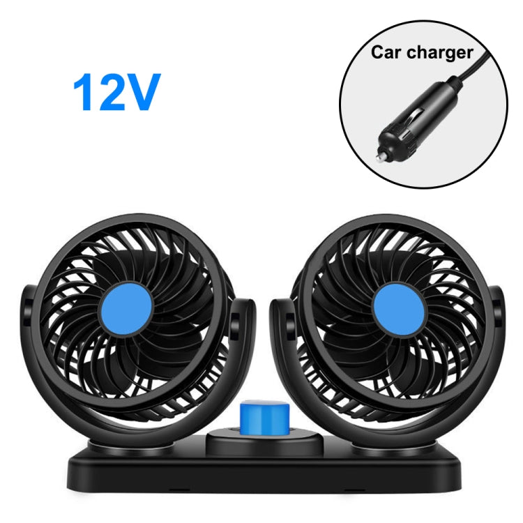 HUXIN HX-T303 6.5W 360 องศาปรับหมุนสองหัวเสียงรบกวนต่ำมินิไฟฟ้าพัดลม,DC12V, HX-T303