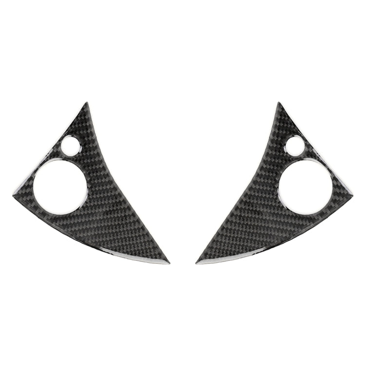 2 ชิ้นรถพวงมาลัยปุ่มคาร์บอนไฟเบอร์สติกเกอร์ตกแต่งสำหรับ Mercedes-Benz W204, Steering Wheel Button