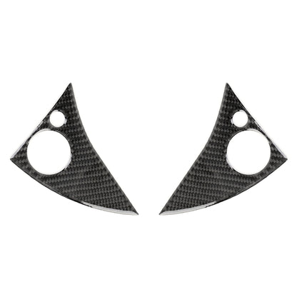 2 ชิ้นรถพวงมาลัยปุ่มคาร์บอนไฟเบอร์สติกเกอร์ตกแต่งสำหรับ Mercedes-Benz W204, Steering Wheel Button