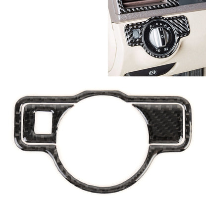 3 ชิ้น ไฟหน้ารถ แผงสวิตช์ คาร์บอนไฟเบอร์ สติกเกอร์ตกแต่ง สำหรับ Mercedes-Benz W204, Headlight Switch Panel