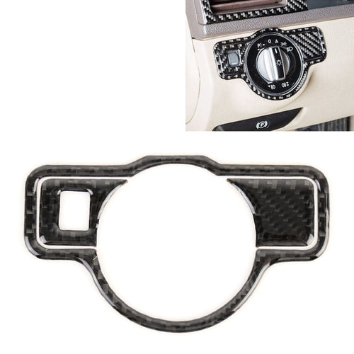 3 ชิ้น ไฟหน้ารถ แผงสวิตช์ คาร์บอนไฟเบอร์ สติกเกอร์ตกแต่ง สำหรับ Mercedes-Benz W204, Headlight Switch Panel
