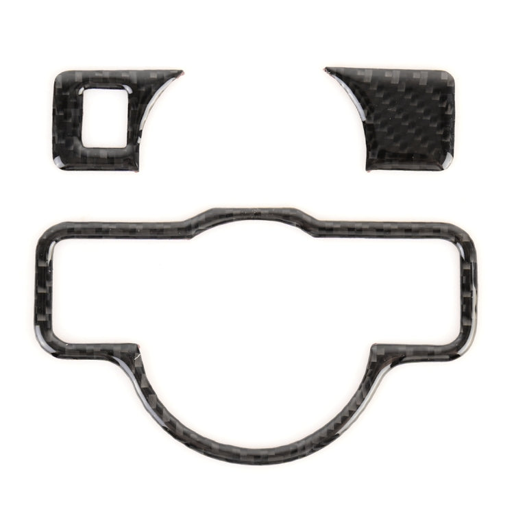 3 ชิ้น ไฟหน้ารถ แผงสวิตช์ คาร์บอนไฟเบอร์ สติกเกอร์ตกแต่ง สำหรับ Mercedes-Benz W204, Headlight Switch Panel
